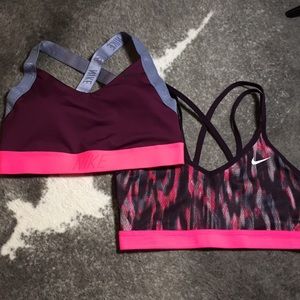 2 Nike Sports Bra Medium Support Yoga Run Bra